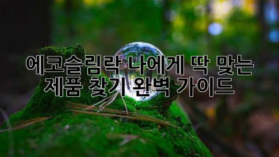 에코슬림락: 나에게 딱 맞는 제품 찾기 완벽 가이드