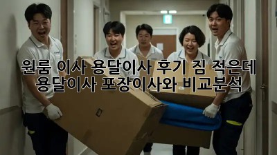 원룸 이사, 용달이사 후기: 짐 적은데 용달이사? 포장이사와 비교분석!