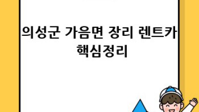 의성군 가음면 장리 렌트카 가격 비교 완벽 가이드
